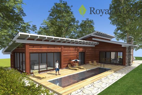 Проект современного деревянного дома «Атабаска» – 260 м²